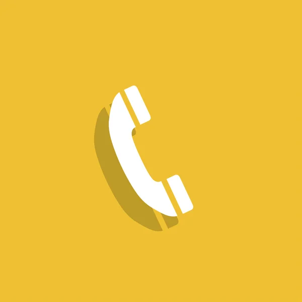 Icono plano de un teléfono — Vector de stock