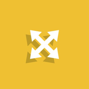 tam ekran işareti simgesi. ok simgesi. 