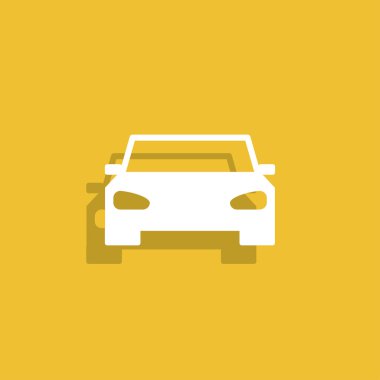 Araba simgesi. düz tasarım stili.