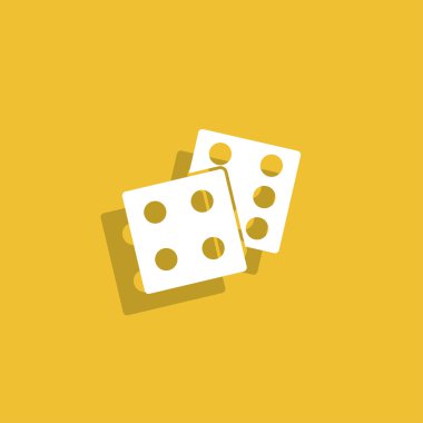 zar simgesi. Düz tasarım stili.