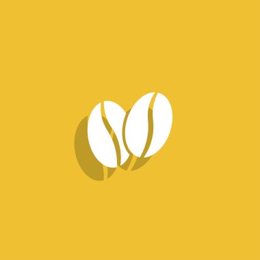 Kahve çekirdeği. Düz tasarım stili.