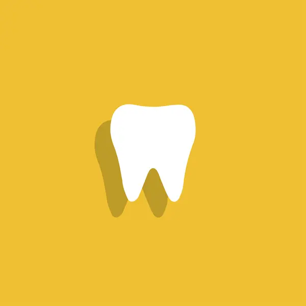 Tooth Icon. Flat design style. — Stock Vector