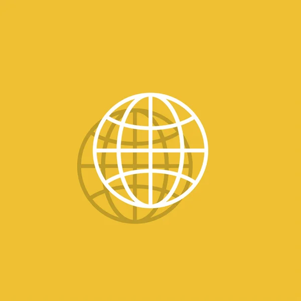 World Globe Icon, icono del pictograma — Vector de stock