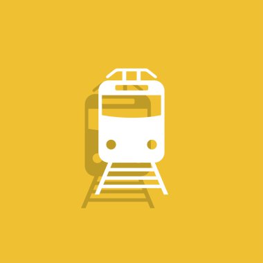 Tren ikonu. düz tasarım biçimi.