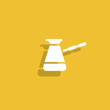 Turk simgesi. Kahve sembolü. Düz vektör çizim