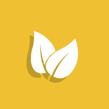 Yaprak simgesi tasarım. Düz tasarım stili.