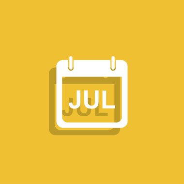 Basit takvim. Modern tasarım düz stil ikonu