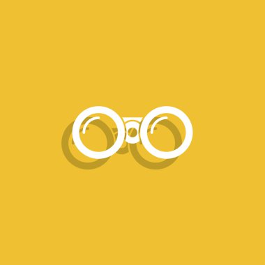 Dürbün simgesi. Düz tasarım stili 