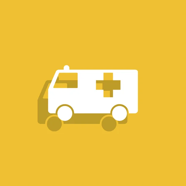Icona dell'ambulanza. Piatto — Vettoriale Stock