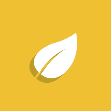 Yaprak simgesi tasarım. Düz tasarım stili.