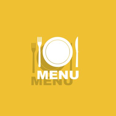 çatal bıçak takımı işareti ile menü 