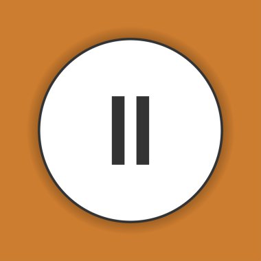 Duraklat düz web simgesi