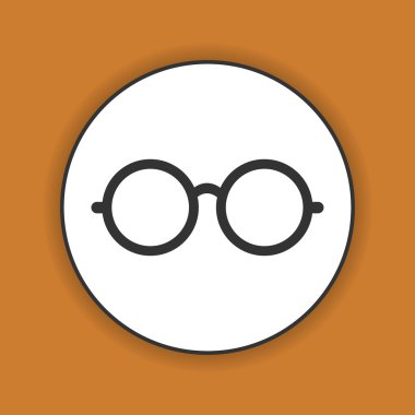 Gözlük simgesi. Düz tasarım stili.