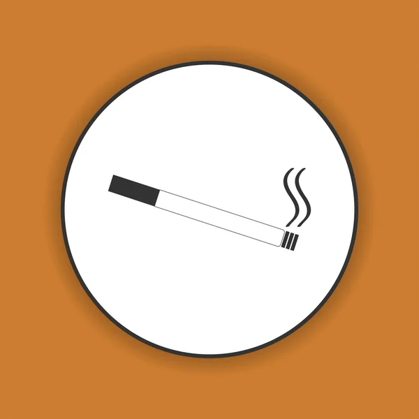 Cigarette icon. Flat design style. — Stock Vector