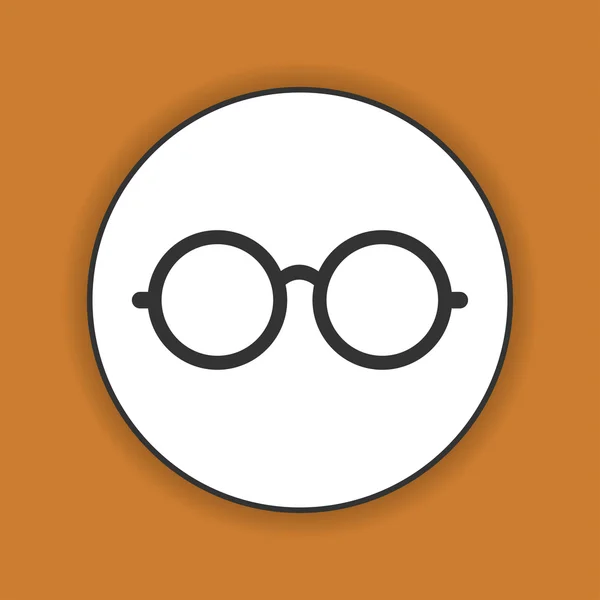 Icône de lunettes. Style design plat . — Image vectorielle