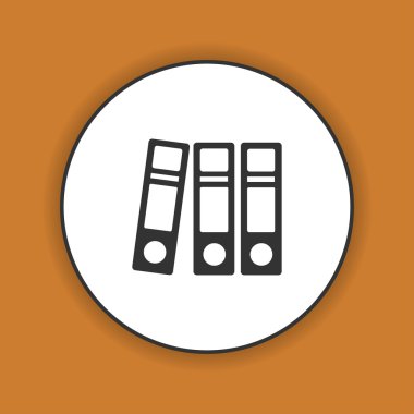 Klasör simgesi. Düz tasarım stili eps 10.