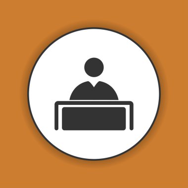 iş adamının düz simgesi