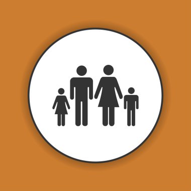 Aile simgesi. düz tasarım stili eps 10.