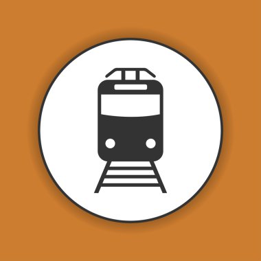 Tren ikonu. düz tasarım biçimi.