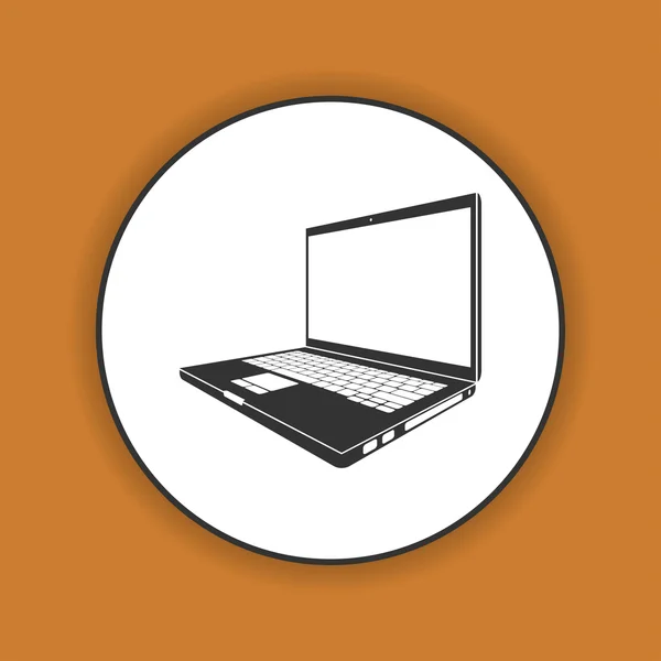 Illustration mit Laptop-Symbol — Stockvektor