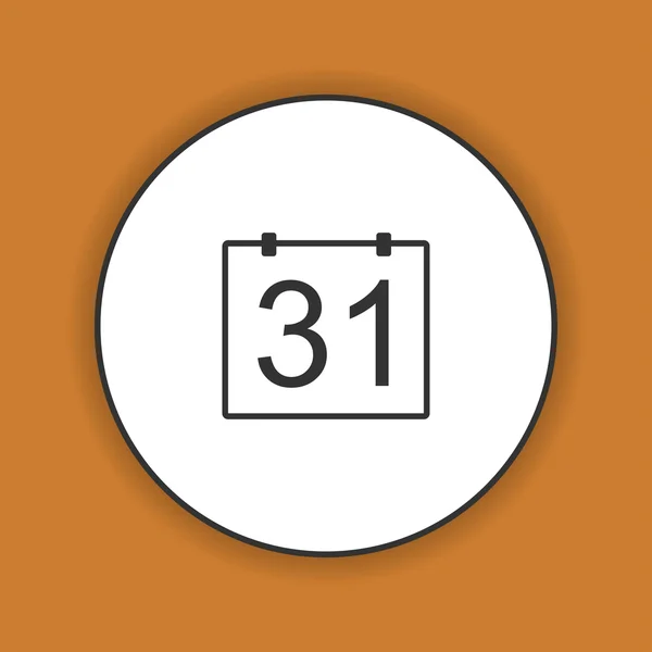 Kalender icoon, vector illustratie. Vlakke ontwerpstijl — Stockvector