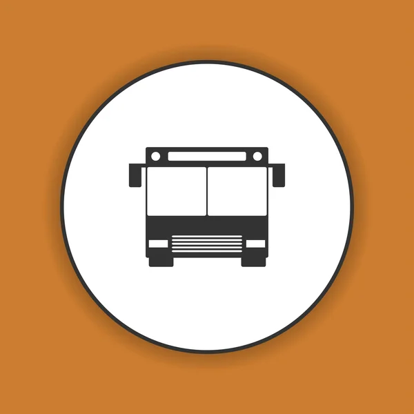 Bus icon. Flat design style. — Stock Vector