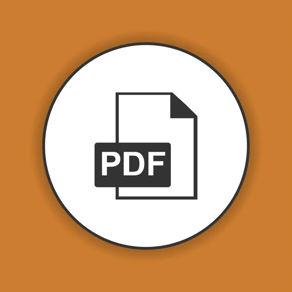 Ícone PDF. Estilo de design plano . — Vetor de Stock