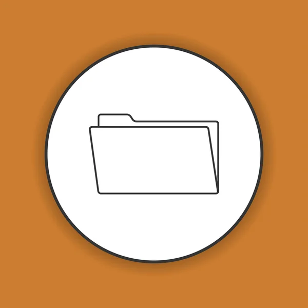 Carpeta plana icono web — Vector de stock
