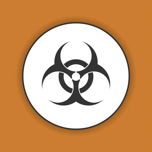 Bio gevaar icon - web vectorillustratie, — Stockvector