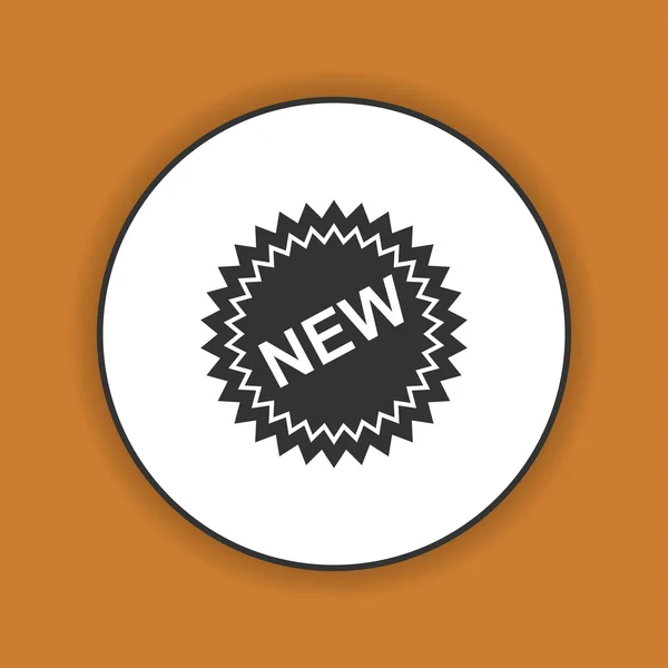 Flat New label icon, vector illustration — Stock Vector