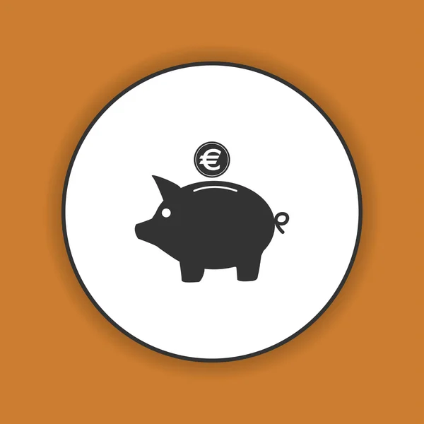 Vector piggy bank icon — Stock Vector