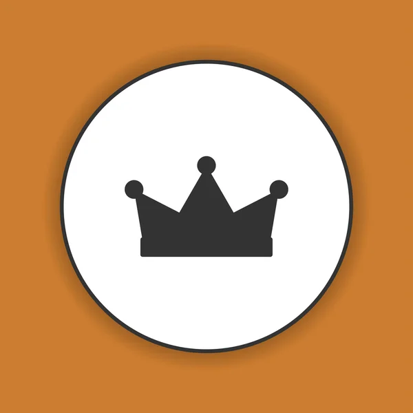 Icono de corona. Estilo de diseño plano . — Vector de stock