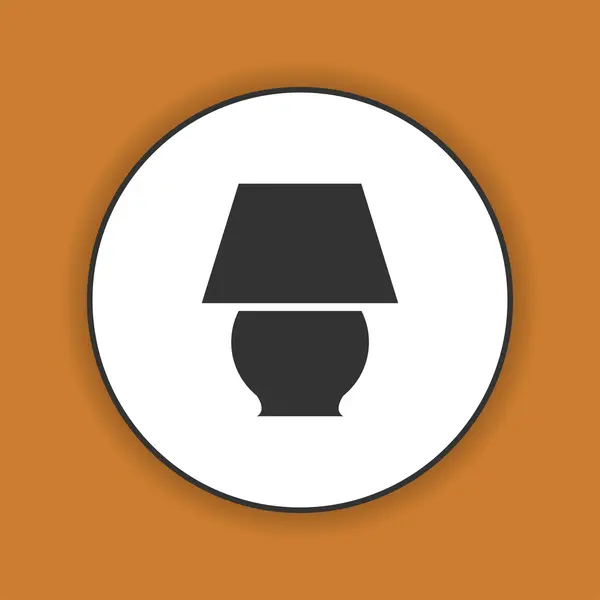 Icona della lampada. Stile di design piatto . — Vettoriale Stock