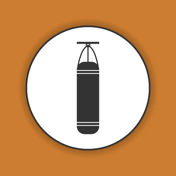 L'icona del sacco da boxe. Simbolo boxe . — Vettoriale Stock