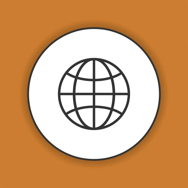 World Globe Icon, icono del pictograma — Archivo Imágenes Vectoriales