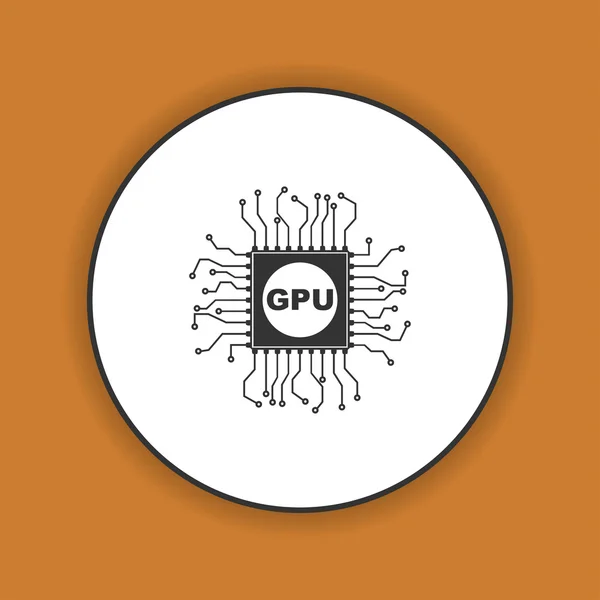 Leiterplattensymbol. Technologie-Schema quadratisches Symbol — Stockvektor