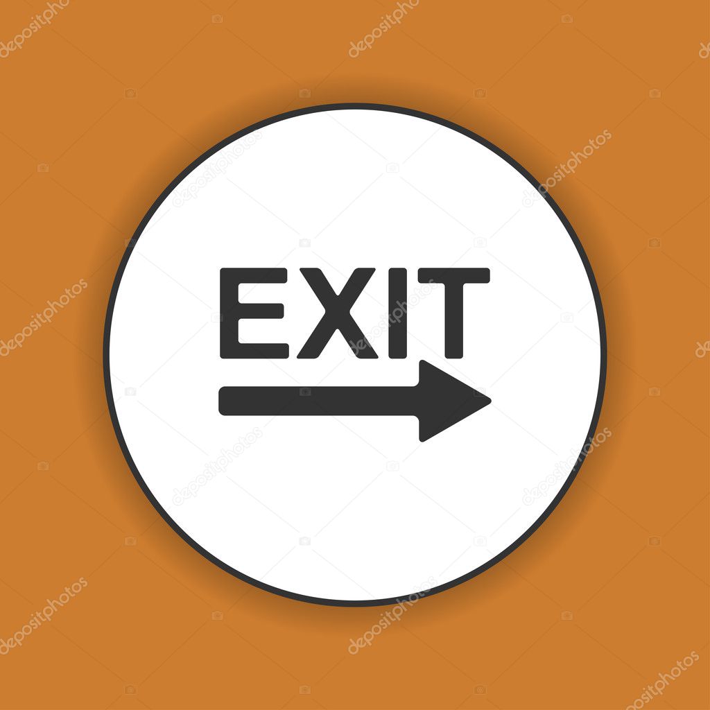 Exit icon - vector illustration 