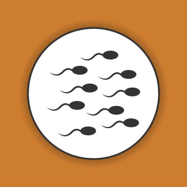 Sperm simgesi. Düz tasarım stili.