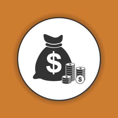 Para simgesi. Düz tasarım stili.