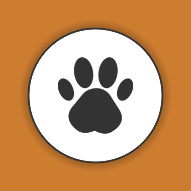 Yazdırma pençe. Düz tasarım stili.