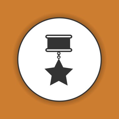 madalya simgesi. Düz tasarım stili 