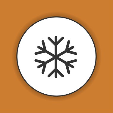 kar tanesi düz simgesi. 