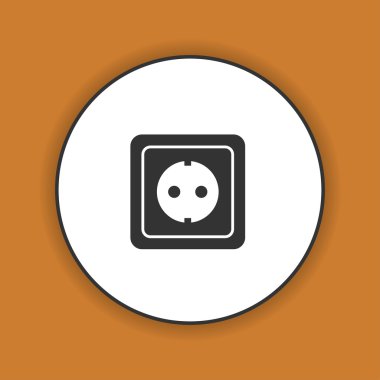 güç soketi vektör simgesi