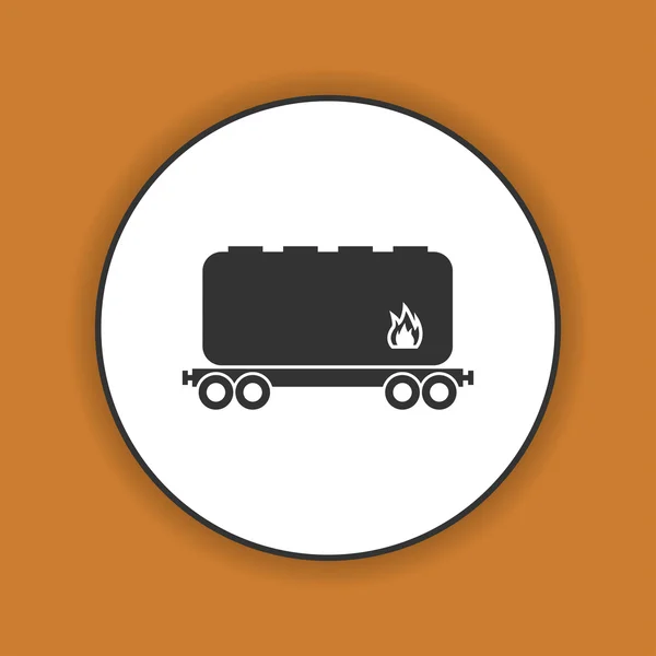 Vasúti tartály ikon — Stock Vector
