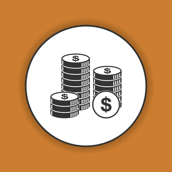 Stack of coins icon — Stock Vector