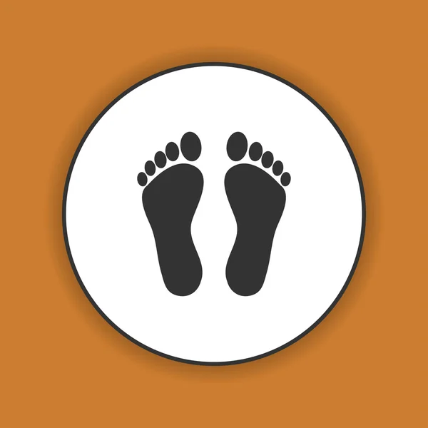 Fußabdruck - Vektorsymbol — Stockvektor
