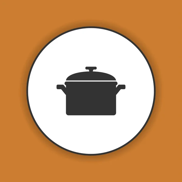 Saucepan icon. Vector illustration. — Stock Vector