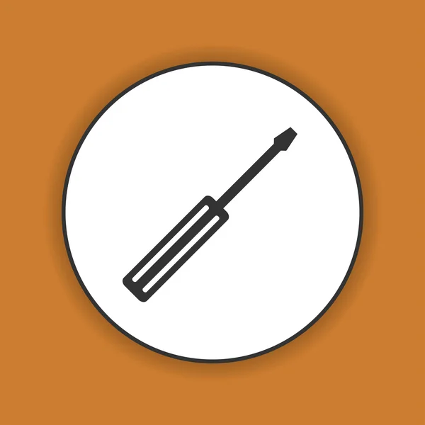 Icon of screwdriver — Stock Vector