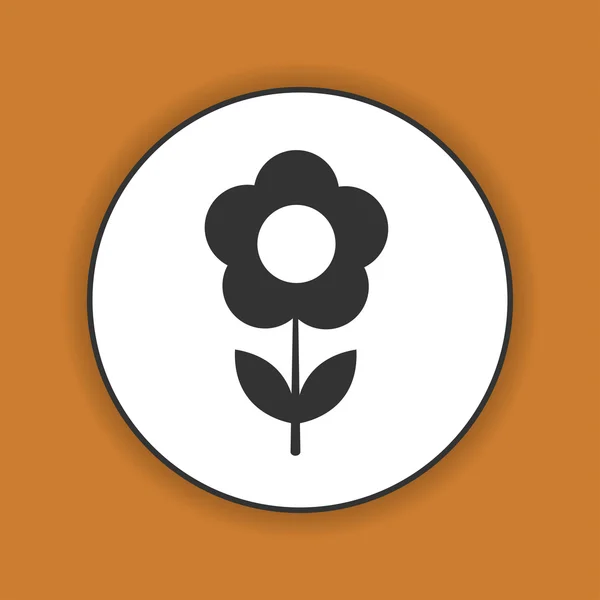 Flower icon. Flat design style — Stock Vector