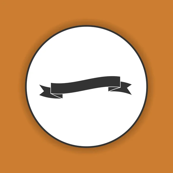 Flat ribbon icon. — Stock Vector
